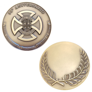 Medalha do 90.º aniversário, em bronze